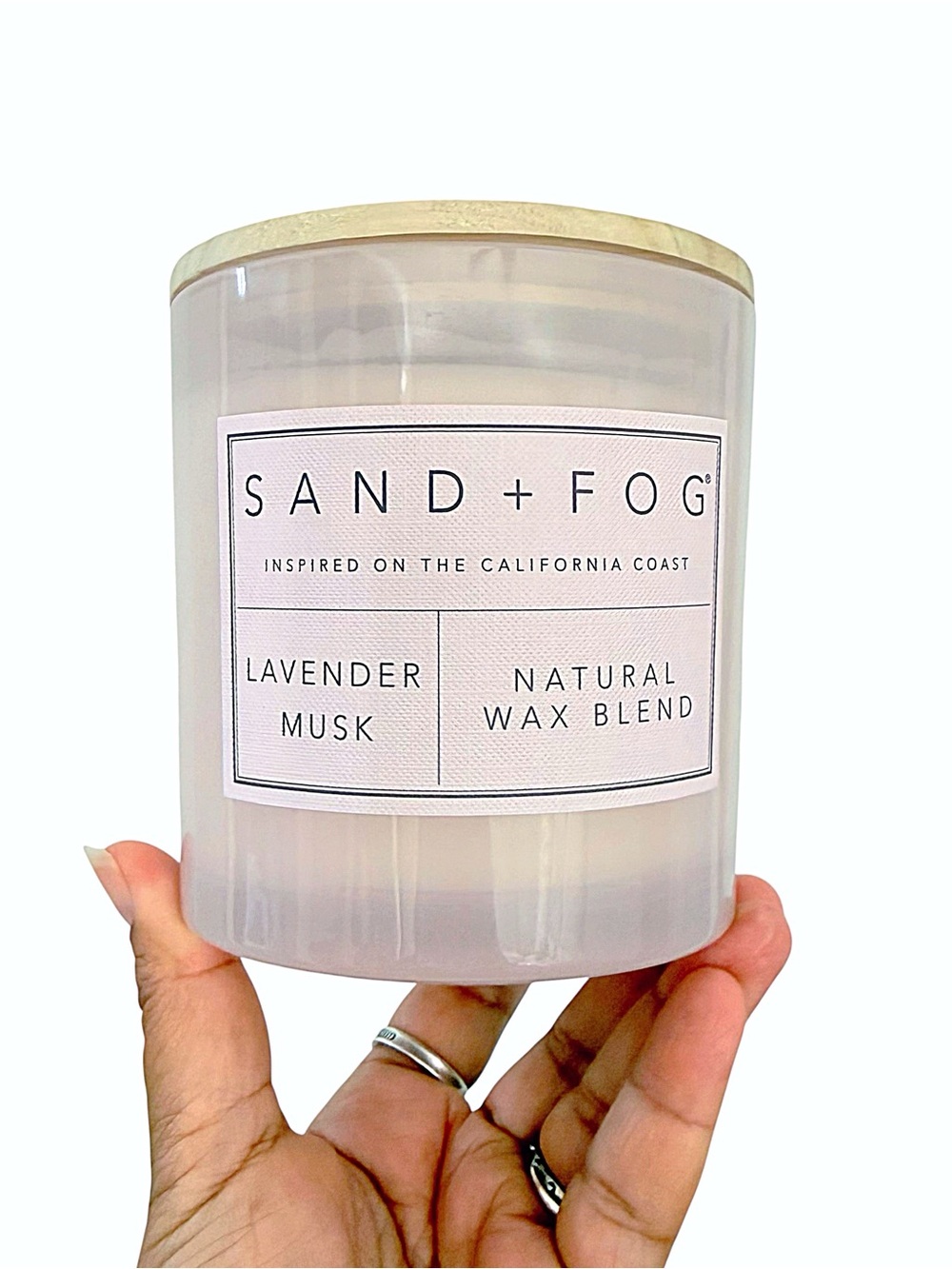 Sand + Fog Lavender Musk Large Scented Candle - Pink 21 oz.
